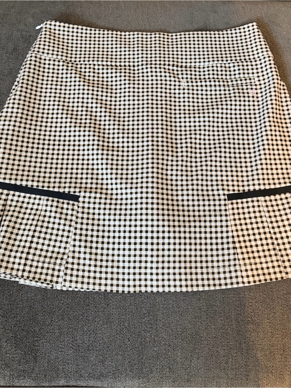 Gingham tennis skort with Contrast Trim